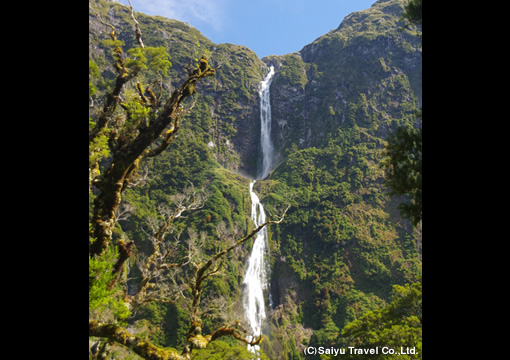 ニュージーランド最大の落差を誇るササ―ランドの滝