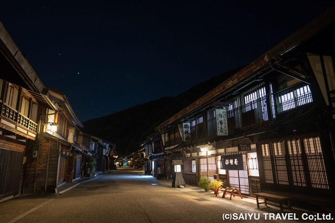 夜の奈良井宿