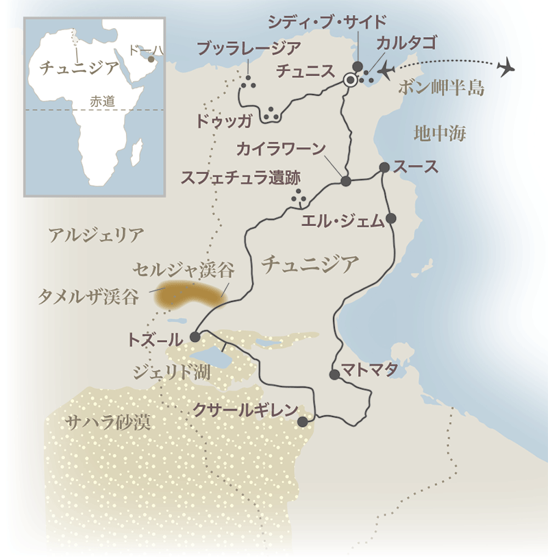 チュニジア周遊 西遊旅行の添乗員同行ツアー 146号 チュニジア周遊 西遊旅行の添乗員同行ツアー 146号