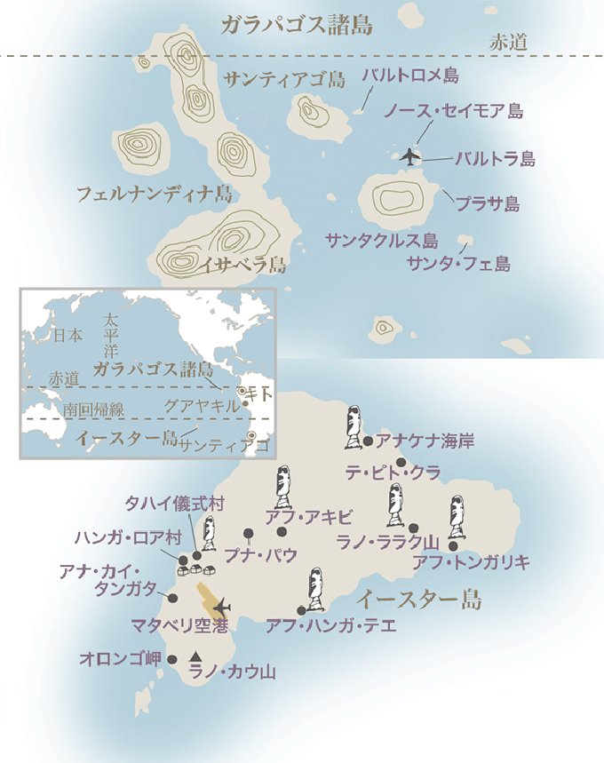 ゆったりガラパゴス諸島滞在とイースター島 西遊旅行の添乗員同行ツアー 143号