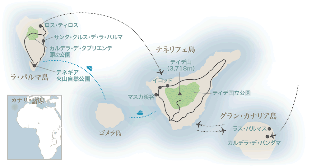 スペイン最高峰テイデ山登頂と花のカナリア諸島 西遊旅行の添乗員同行ツアー 147号